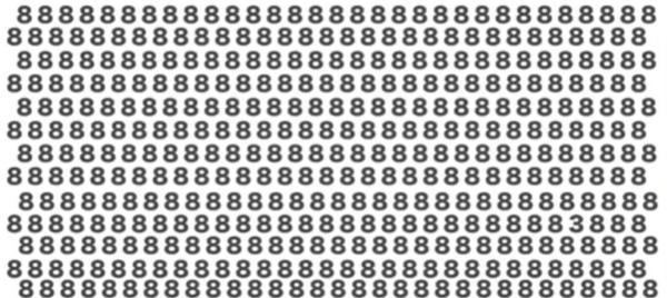 معمای توهم دید؛ آیا می توانید در 12 ثانیه عدد 3 را در تصویر پیدا کنید؟